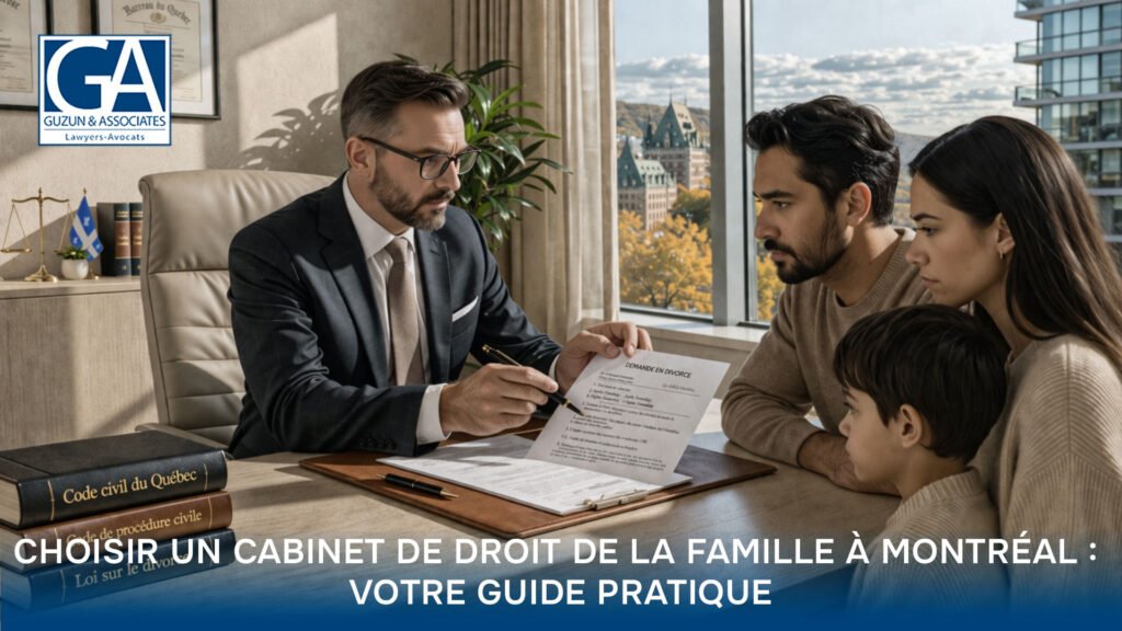 Choisir un cabinet de droit de la famille à Montréal : votre guide pratique