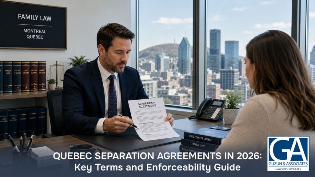 Quebec Separation Agreements in 2026: Key Terms and Enforceability Guide