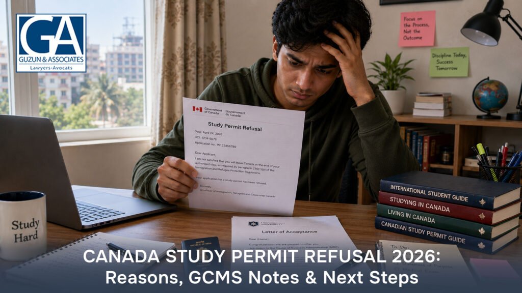 Canada Study Permit Refusal 2026: Reasons, GCMS Notes & Next Steps