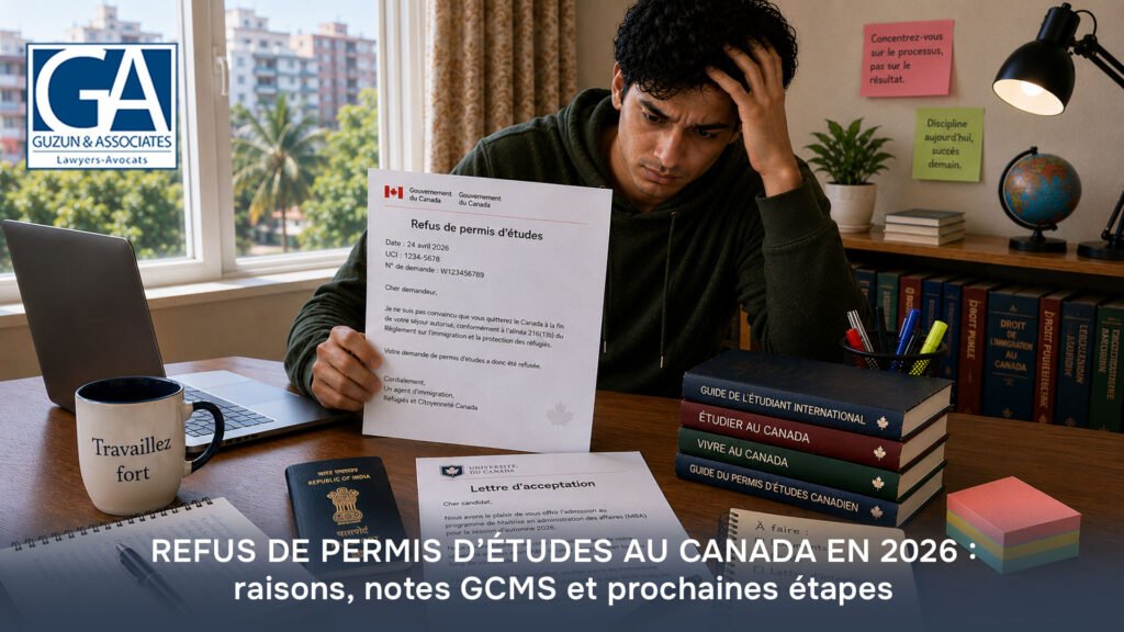 Refus de permis d’études au Canada 2026 : raisons, notes GCMS et prochaines étapes